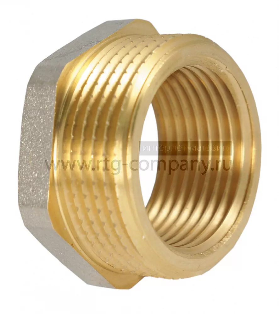 Переходник-футорка НВ наружная внутренняя резьба 3/4"х1/2" (JIF 220) уп 10 шт