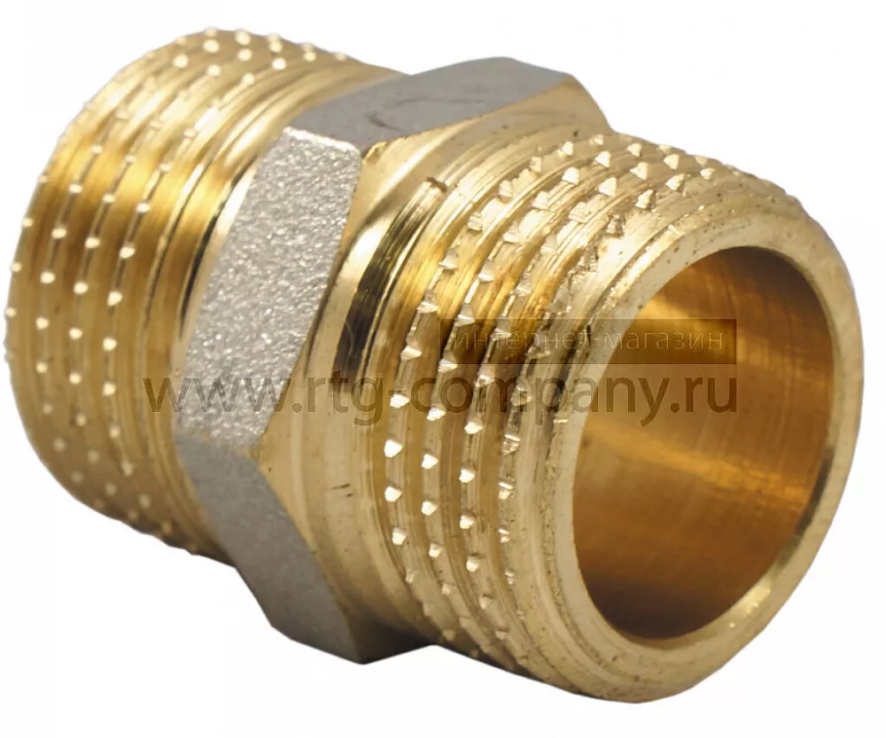 Ниппель НН наружная резьба 3/4" (JIF 200) уп 10 шт