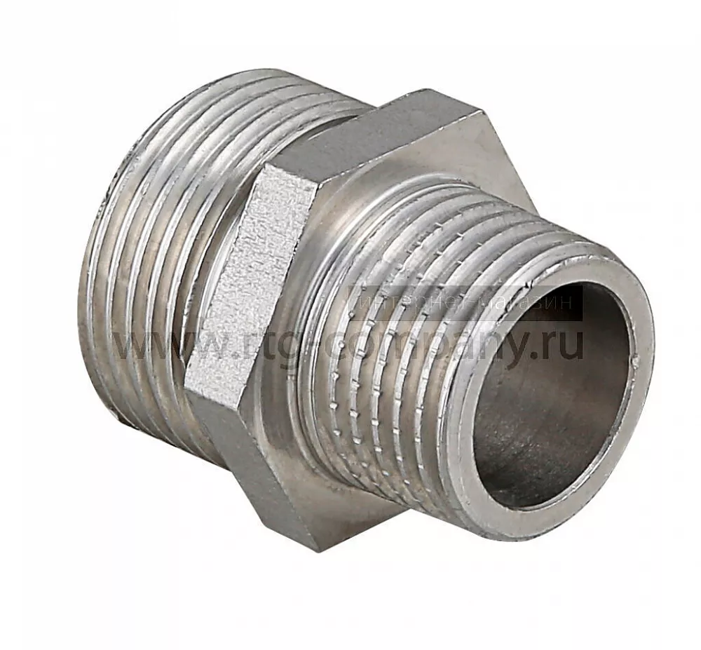 Ниппель-переходник НН наружная резьба 3/4"х1/2" (Valtec VT 580) уп 10 шт
